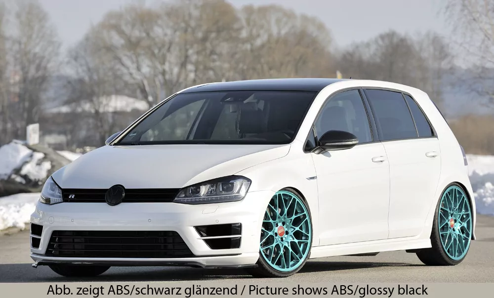 Rieger Spoilerschwert nur für R / R-Line für VW Golf 7 R | 5-tür. 12.13-12.16 (bis Facelift) für orig. Frontschürze