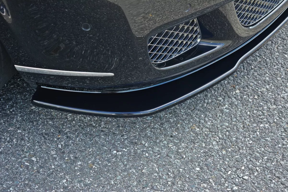Front Ansatz Passend Für V.1 Passend Für BENTLEY CONTINENTAL GT Schwarz Hochglanz Schwarz Hochglanz