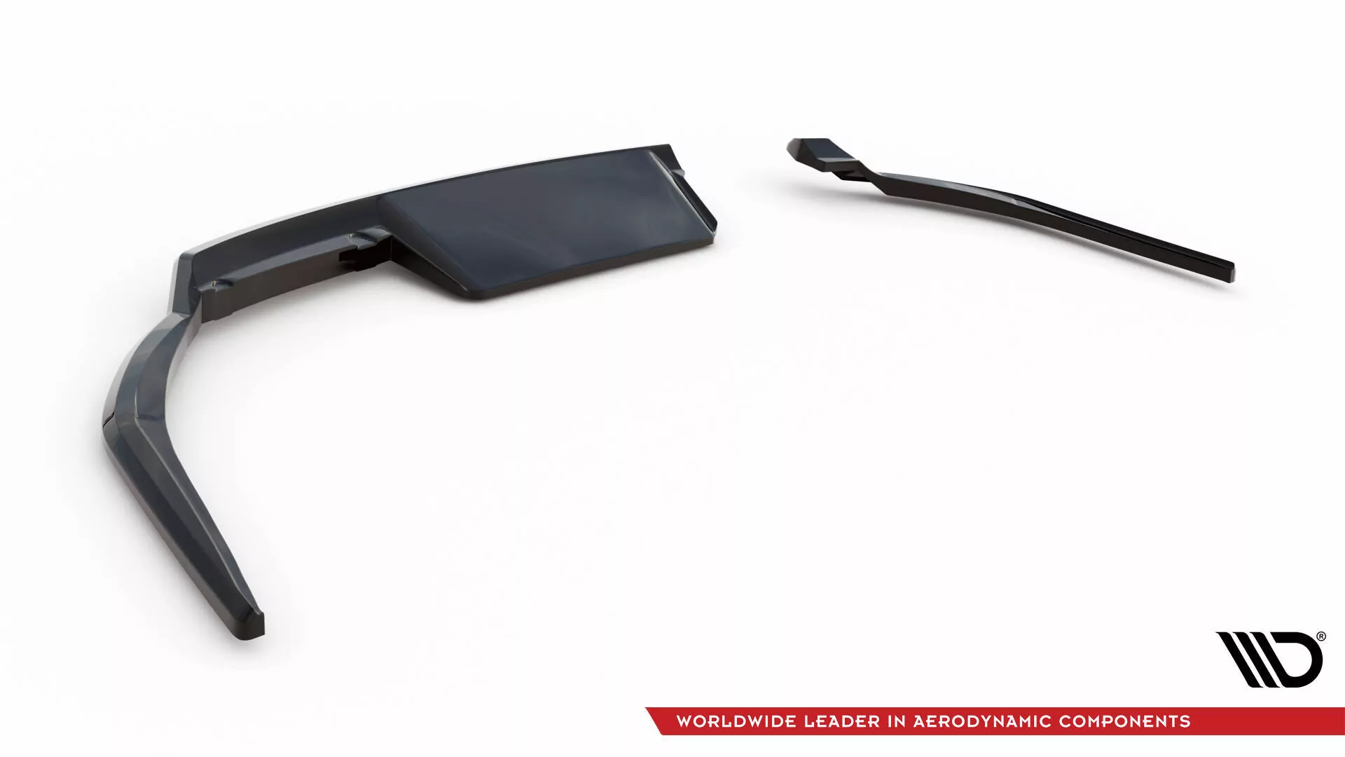 Hinten Splitter (mit Einem Vertikalem Balken) Jaguar XE X760 Facelift Schwarz Hochglanz