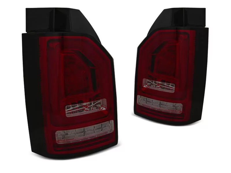 Led Bar Tail Lights Red Smoke Seq Fits Vw T6 15-19 Oem Bulb