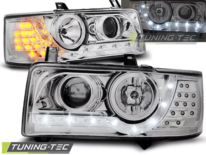 HEADLIGHTS DAYLIGHT CHROME fits VW T4 90-03.03 TRANSPORTER
