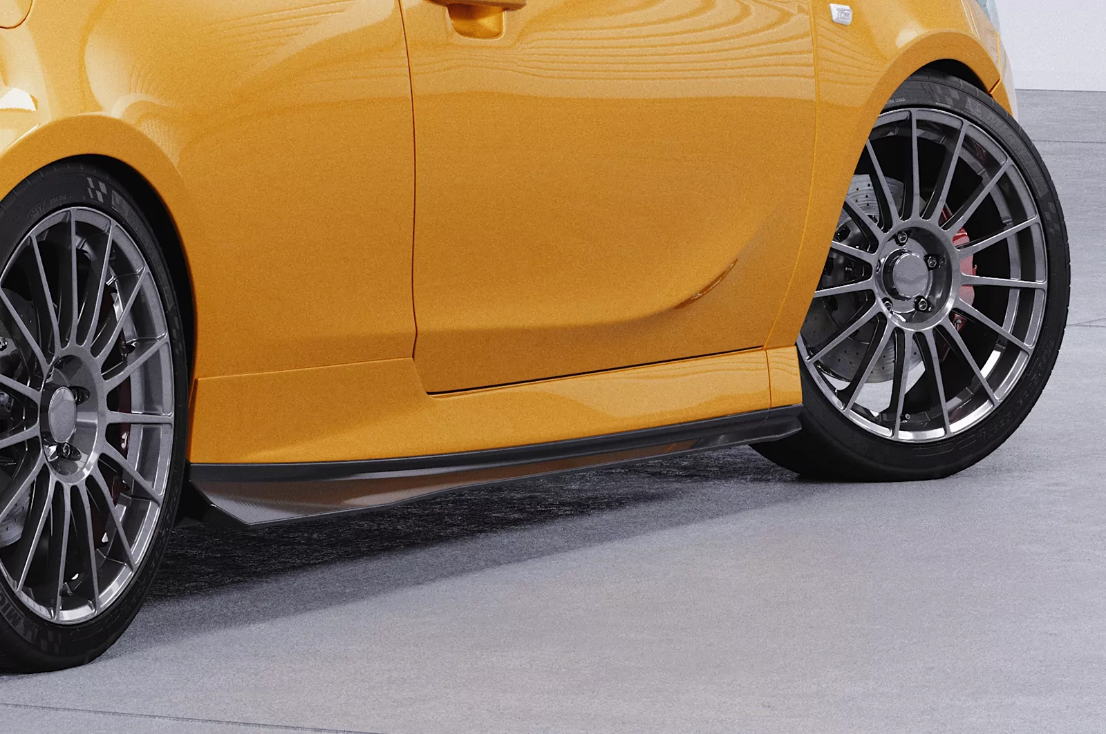 Seitenschweller für Opel Corsa E OPC SS507 Schwarz Strukturiert