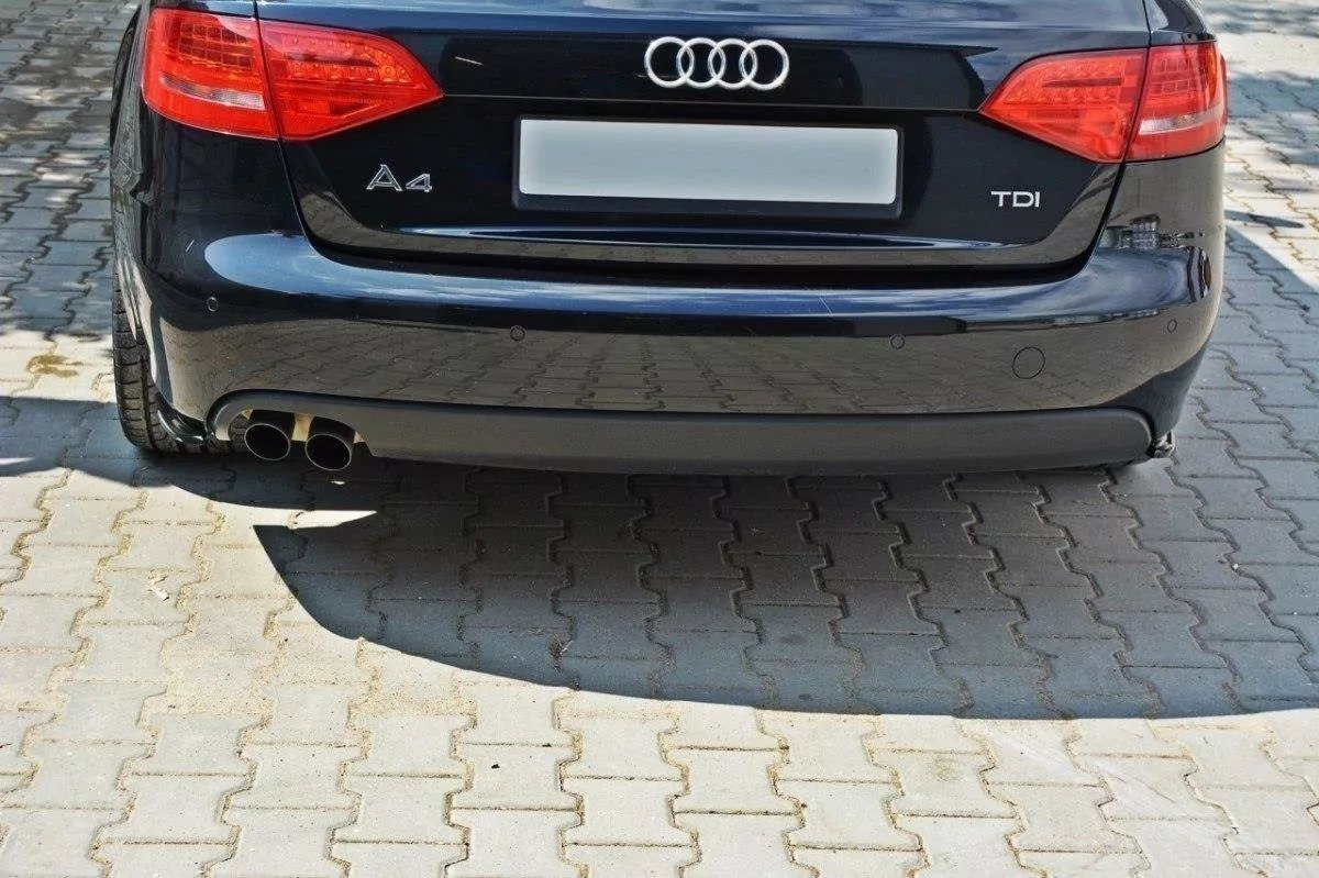 Heck Ansatz Flaps Diffusor Passend Für Diffusor Passend Für AUDI A4 B8 (vor FL) Schwarz Hochglanz Schwarz Hochglanz