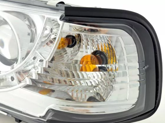 Scheinwerfer Set Daylight LED TFL-Optik Audi 80 Typ B4 Bj. 91-94 chrom