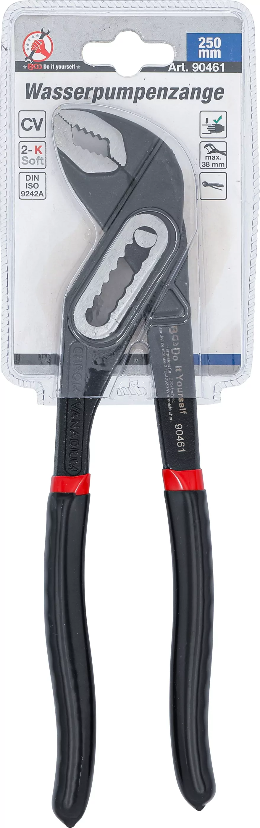 Wasserpumpenzange | mit Durchsteckgewerbe | 250 mm