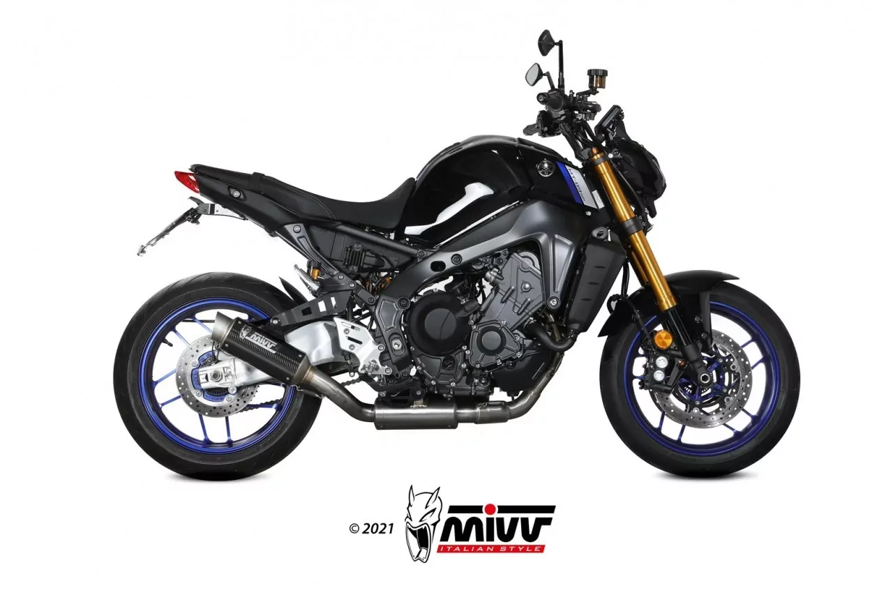 MIVV Komplettanlage X-M1 Edelstahl Schwarz Carbon Yamaha MT-09/FZ-09 21-23