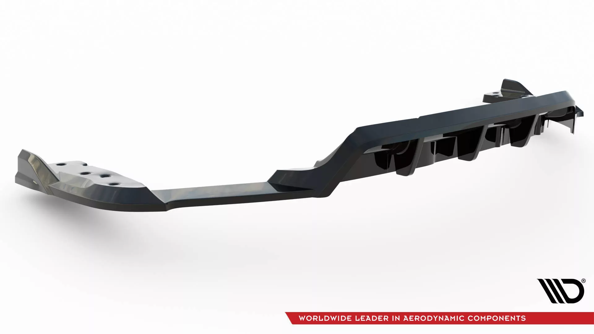 Hinten Splitter (mit Einem Vertikalem Balken) BMW X6 M F96 Facelift Schwarz Hochglanz