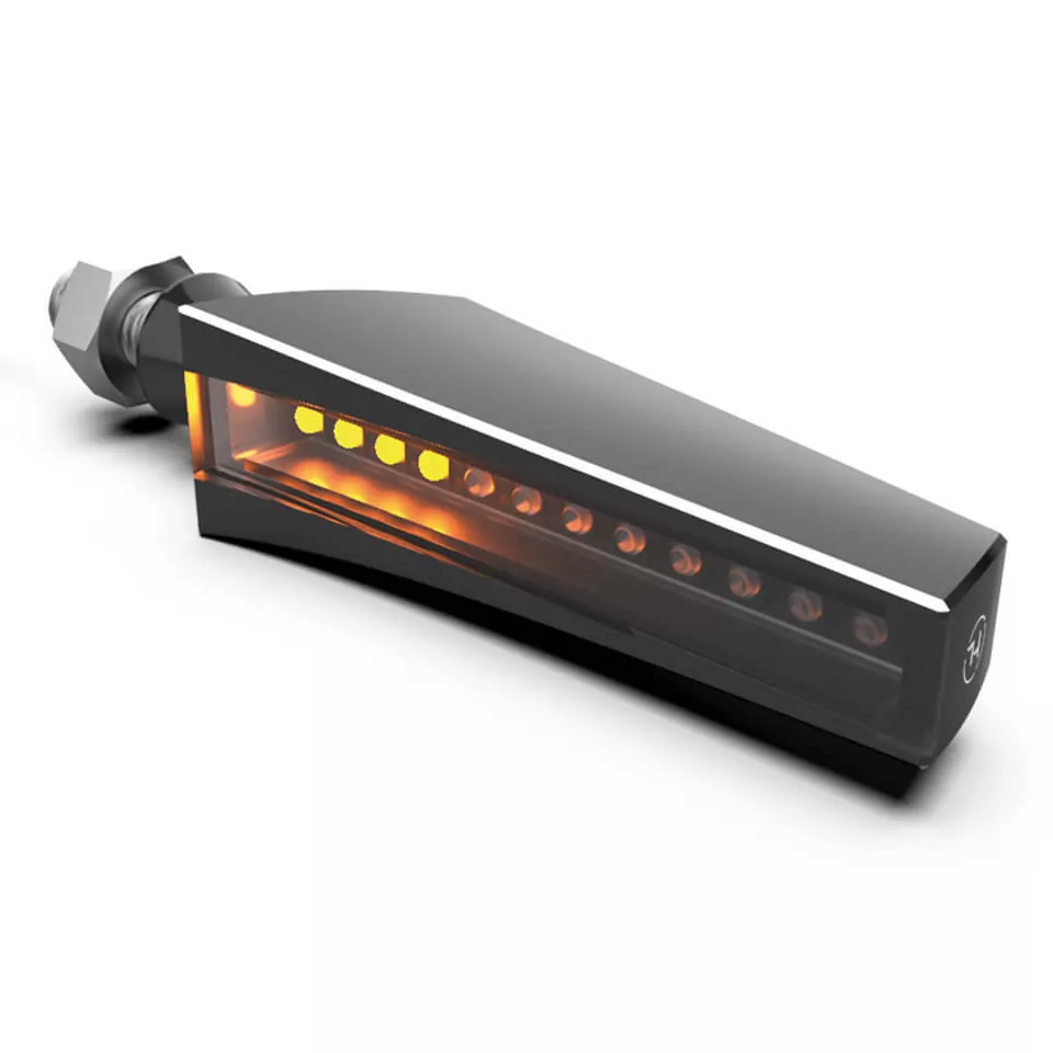 HIGHSIDER Pro STS 1 C2 LED Sequential Indicator Gehäuse  Schwarz / Linse Rauchgrau (Paar), Vorn & Hinten