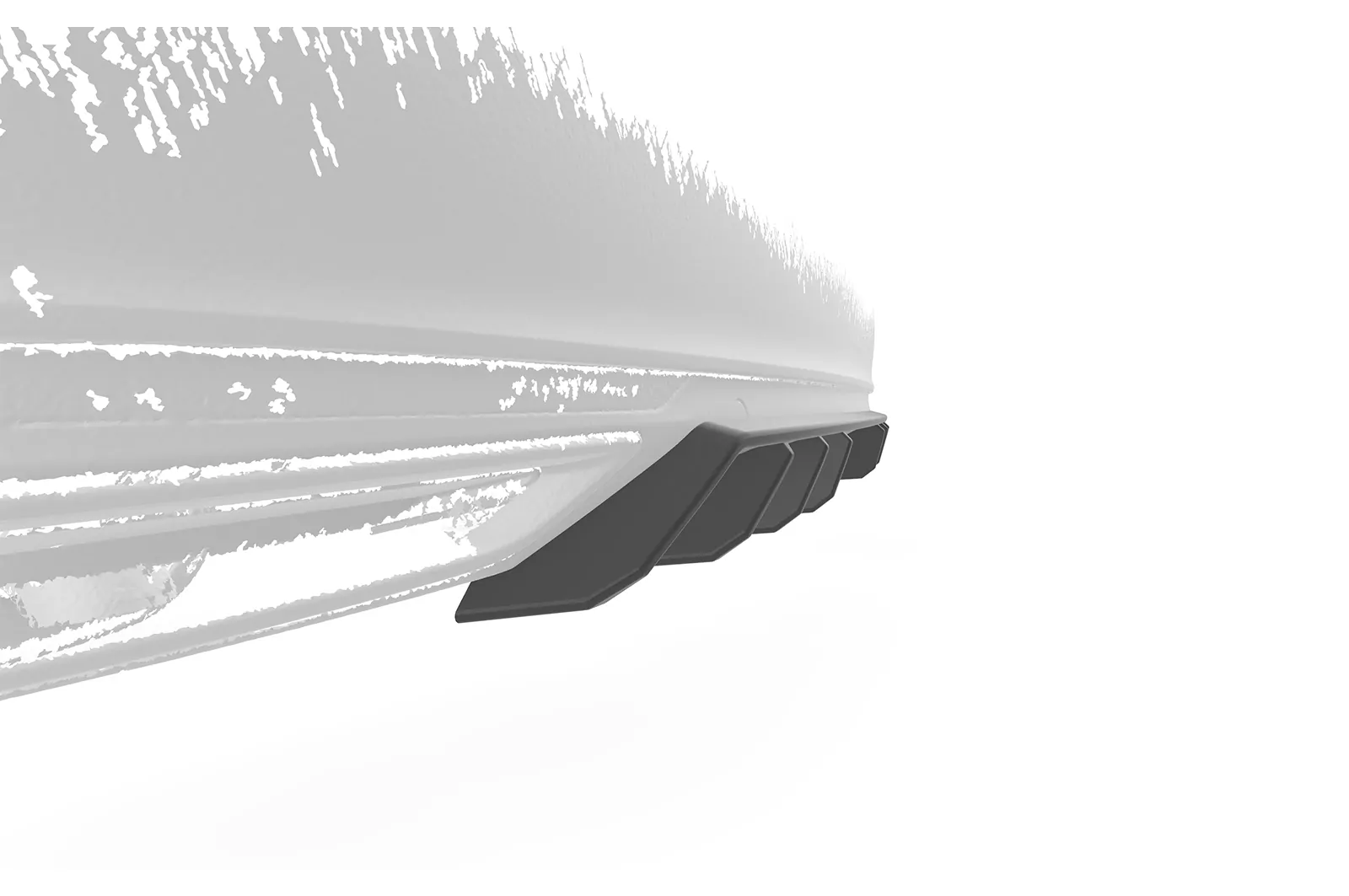 Heckansatz für Opel Insignia B Sports Tourer HA455 Schwarz Strukturiert