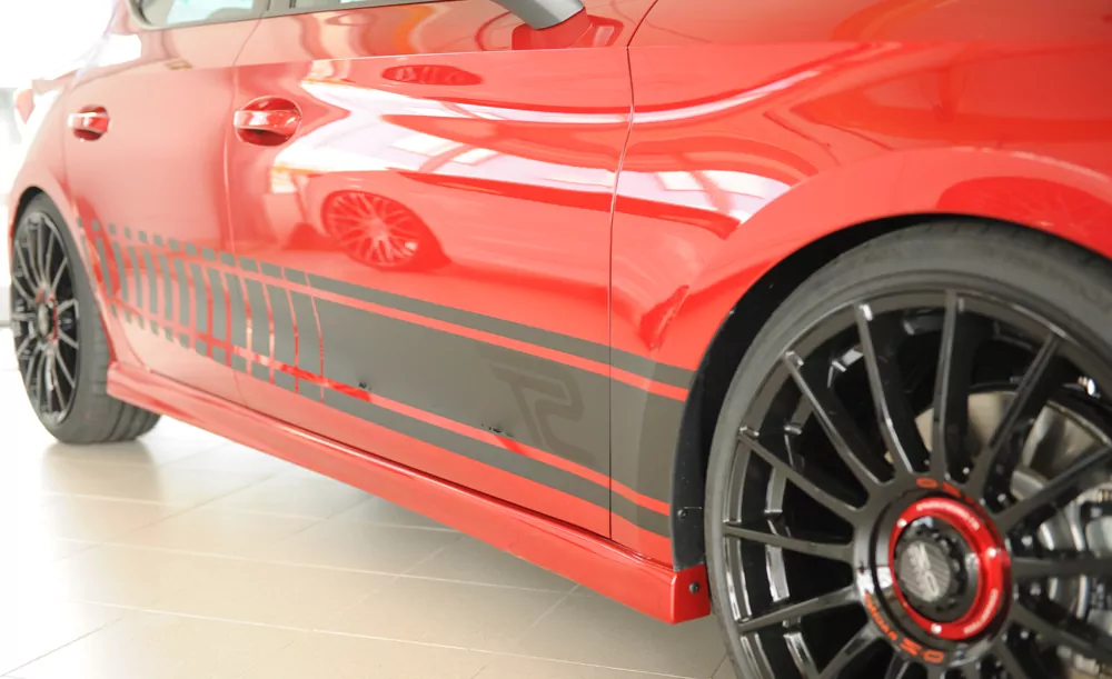 Rieger Seitenschweller rechts  (XS) matt schwarz für Seat Leon (KL) 5-tür. (ST/Sportstourer) 09.20-06.24 (bis Facelift)