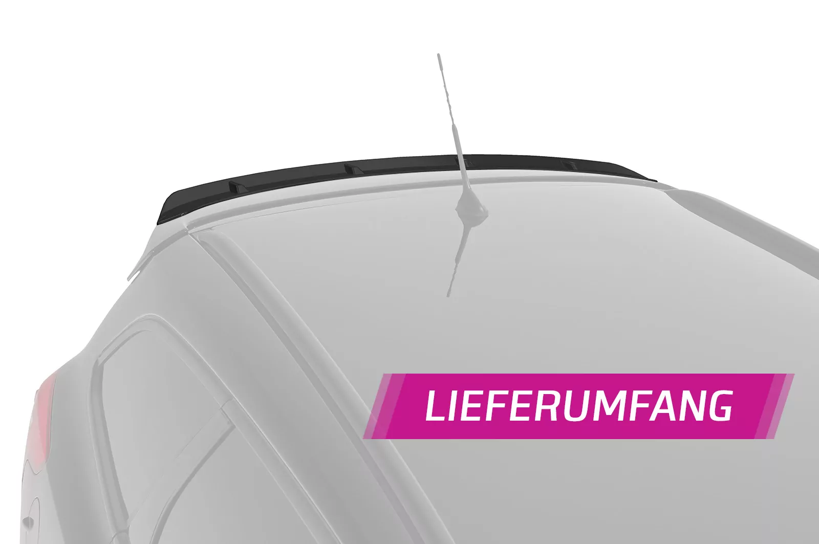 Heckflügel mit ABE für Ford Focus MK3 ST Turnier HF807 Strukturiert (schwarz matt)