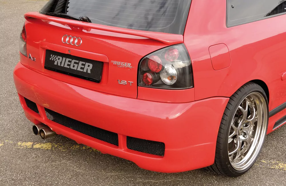 Rieger Heckschürze S3-Look für Audi A3 (8L) - 5-tür.  nicht für S3,  nicht für Quattro carbon optik