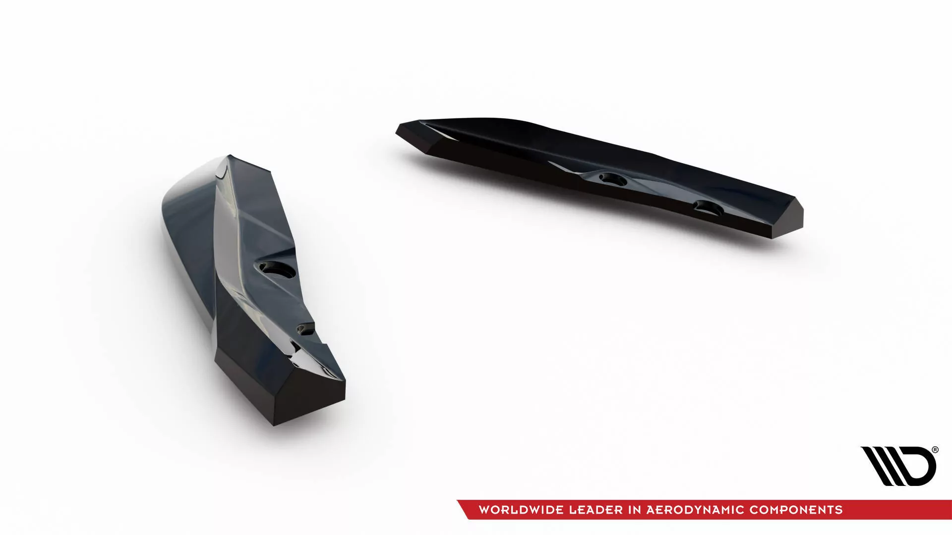 Heck Ansatz Flaps Diffusor V.4 Für BMW M135i F70 Schwarz Hochglanz