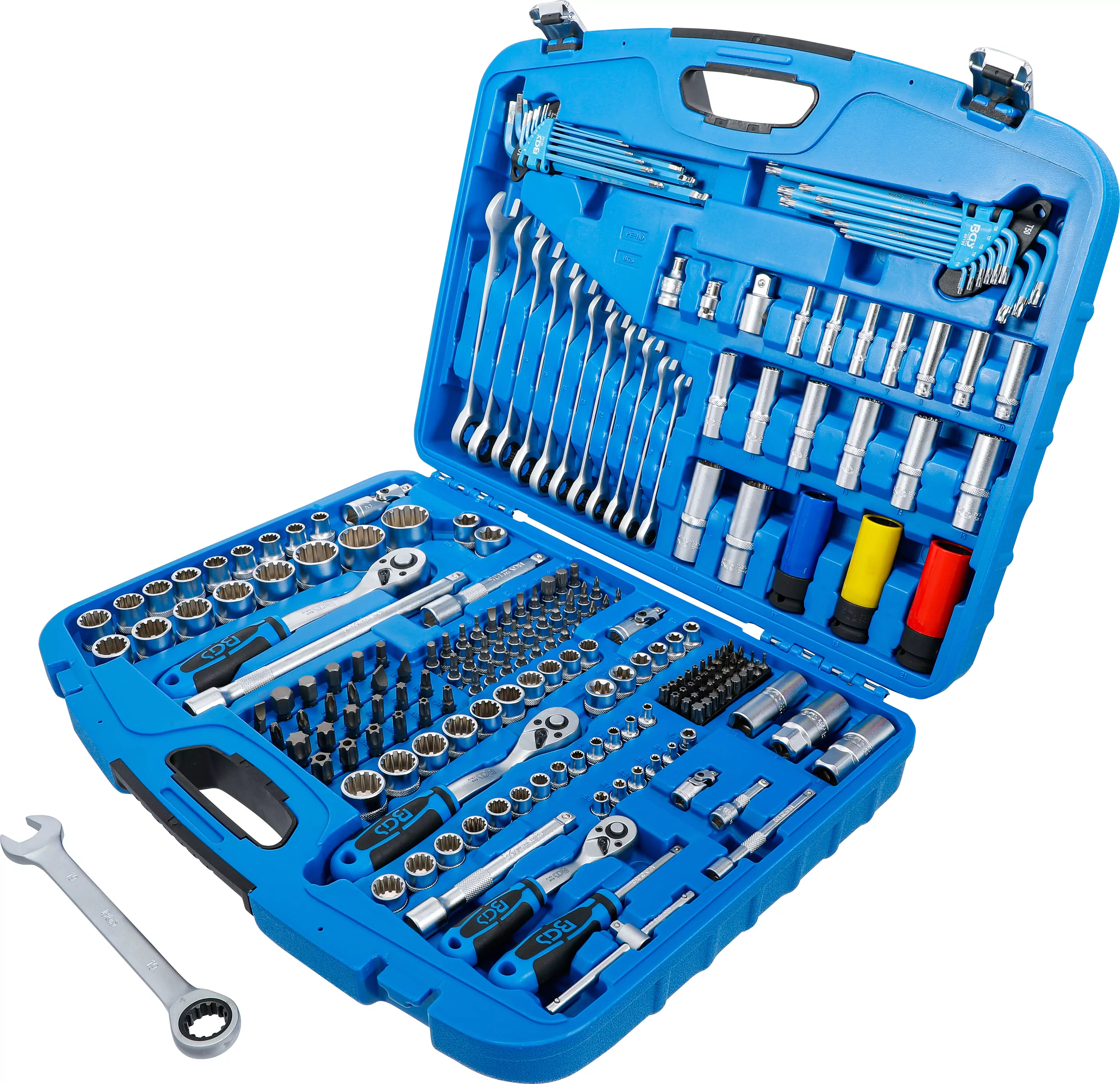 Steckschlüssel-Satz "Gear Lock" | Antrieb 6,3 mm (1/4") / 10 mm (3/8") / 12,5 mm (1/2") | 218-tlg.