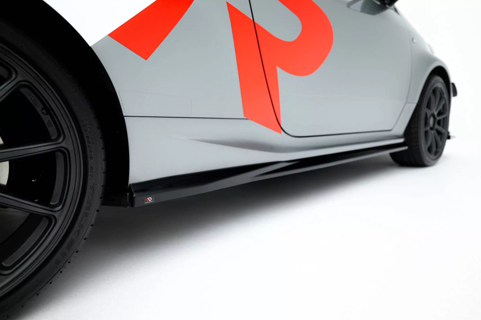 Seitenschweller Ansatz Für V.1 Für Toyota GR Yaris Mk4 Schwarz Hochglanz