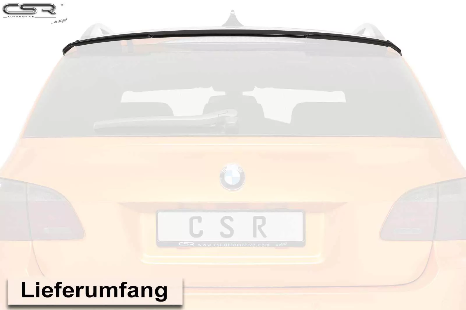 Heckflügel mit ABE für BMW 5er E61 Touring HF622-M Carbon Look (matt)