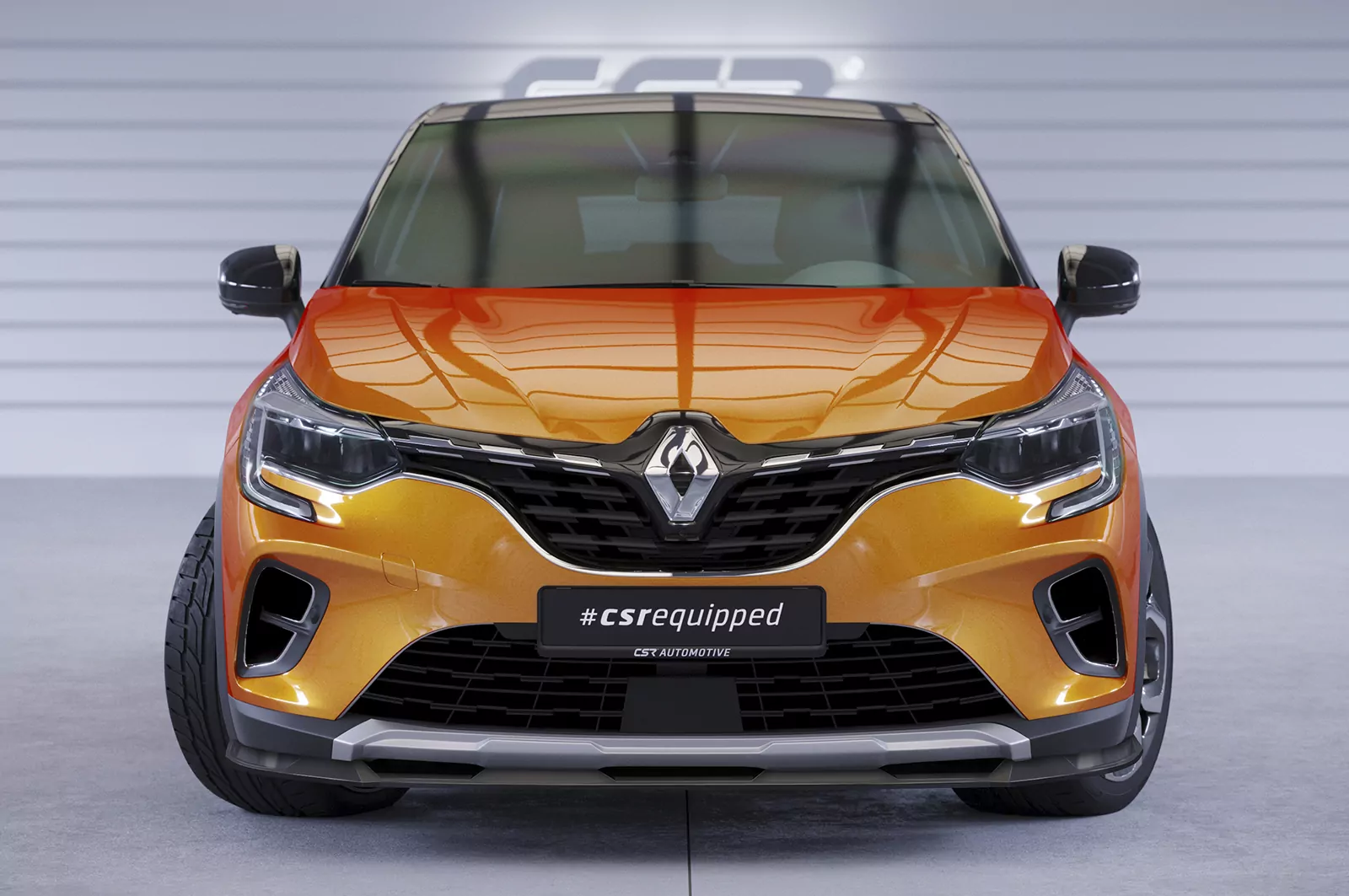 Cup-Spoilerlippe mit ABE für Renault Captur 2 CSL637 Schwarz Strukturiert