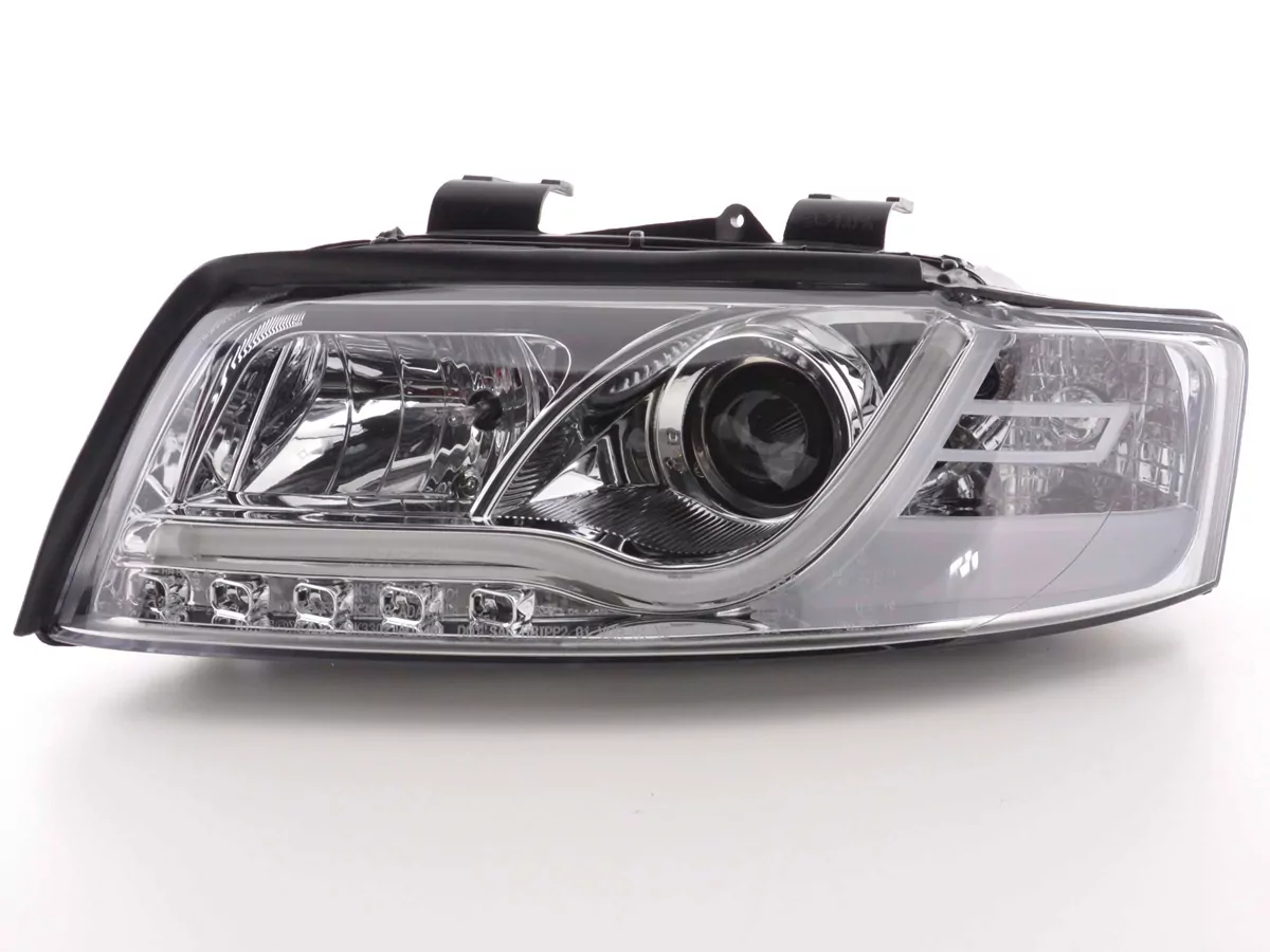 Scheinwerfer Set Daylight LED TFL-Optik Audi A4 Typ 8E Bj. 01-04 chrom