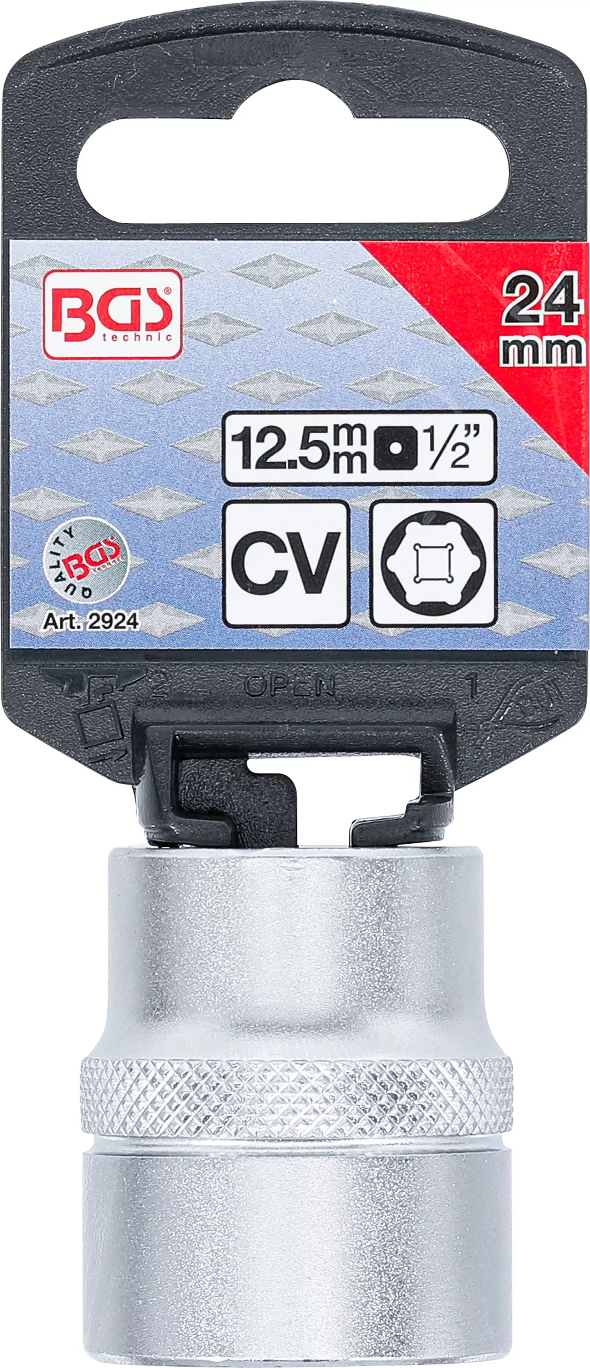 Steckschlüssel-Einsatz Sechskant | Antrieb Innenvierkant 12,5 mm (1/2") | SW 24 mm