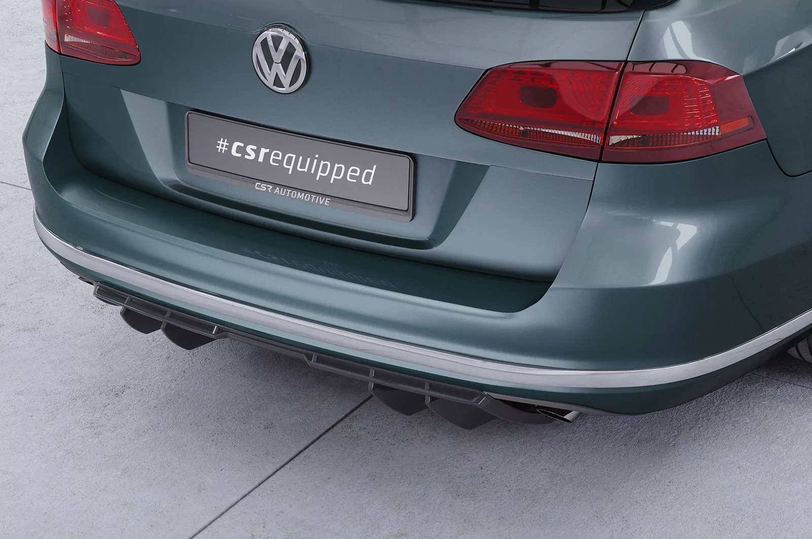 Heckansatz für VW Passat B7 (Typ 3C) Variant HA460 Schwarz Strukturiert