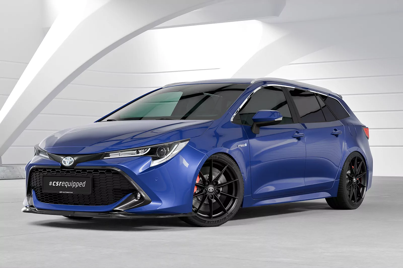 Cup-Spoilerlippe mit ABE für Toyota Corolla (E210) Touring Sports / Steilheck CSL648 Schwarz Strukturiert