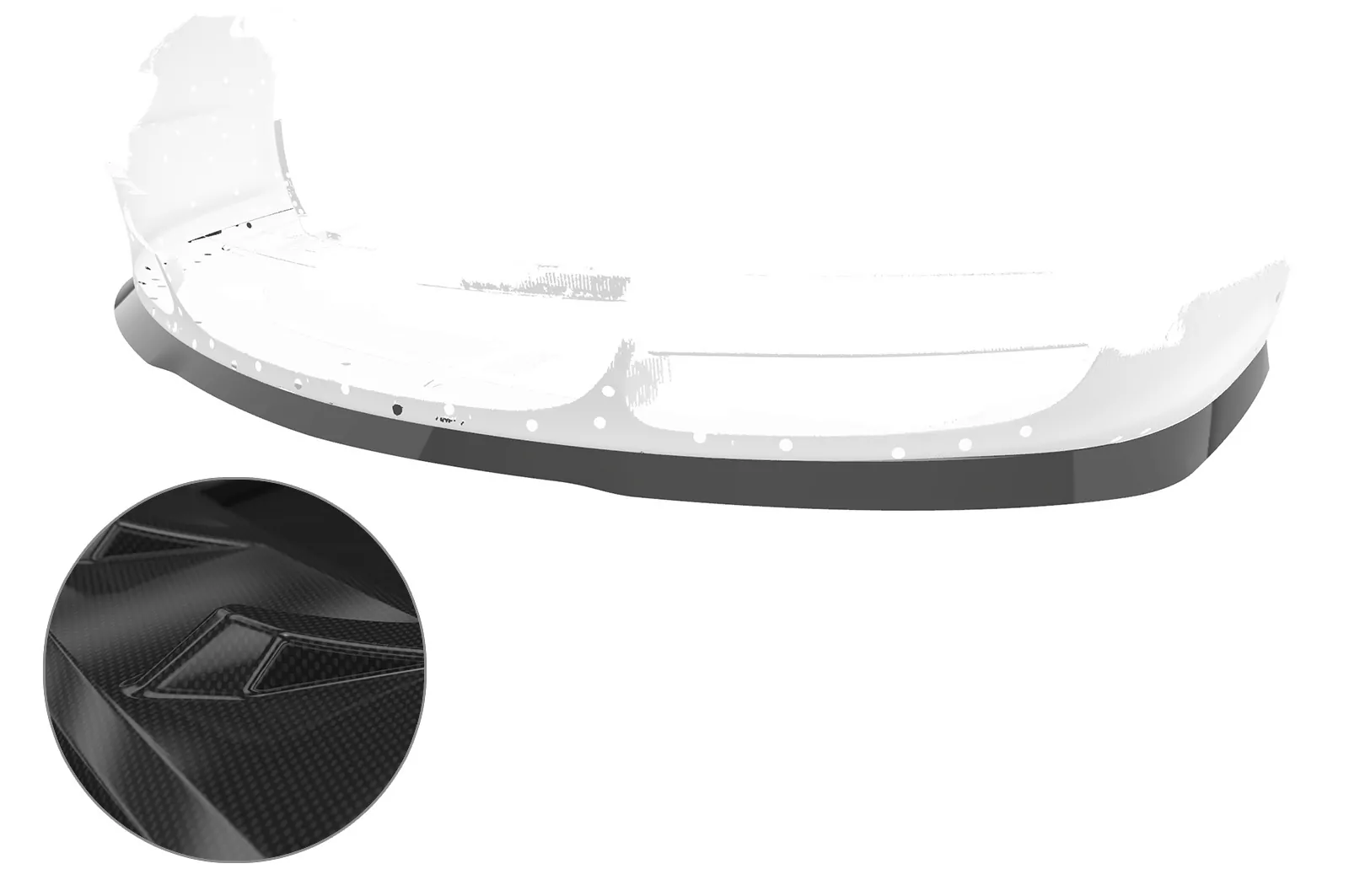 Cup-Spoilerlippe für Porsche 911/997 CSL114-C Carbon Look Hochglanz