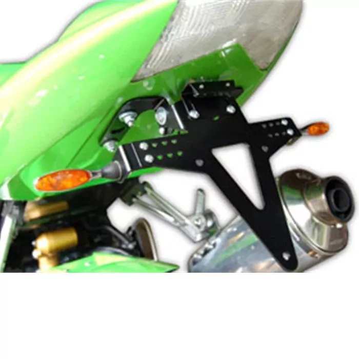 Kennzeichenhalter Kawasaki Zx-10 R, Bj. 04-05, Verstellbar, Schwarz, Inkl. Reflektorhalter