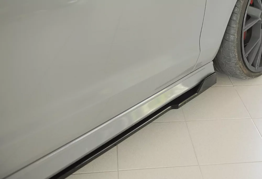 Rieger Seitenschweller rechts ansatz (2-tlg.) glanz schwarz für Audi A6 S6 (4G/C7) Lim. 09.14- (ab Facelift)