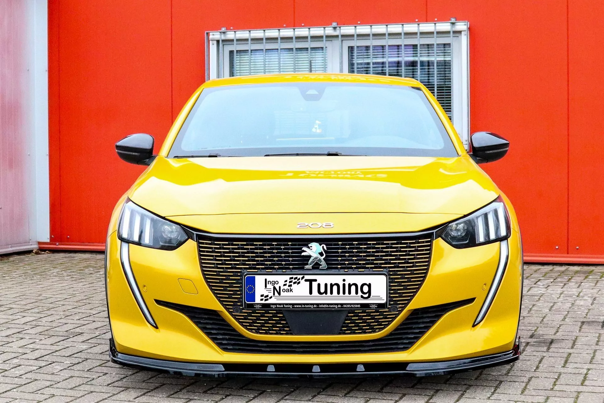 Cuplippe Frontspoilerlippe mit Wings für Peugeot 208 II GT GT-Line