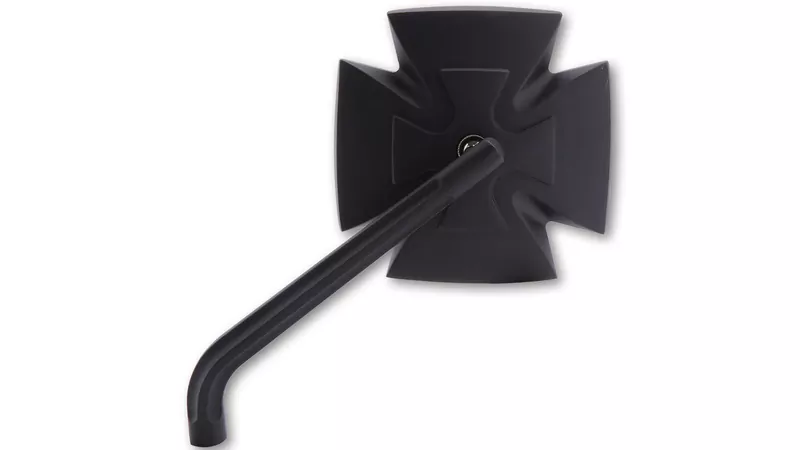 HIGHSIDER pro Handlebar Mirror Iron Cross Black (Pair)