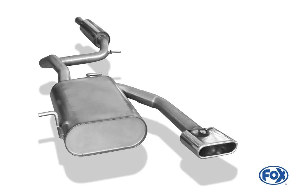 VW Lupo 6X  Endschalldämpfer Ausgang mittig - 130x50 Typ 52