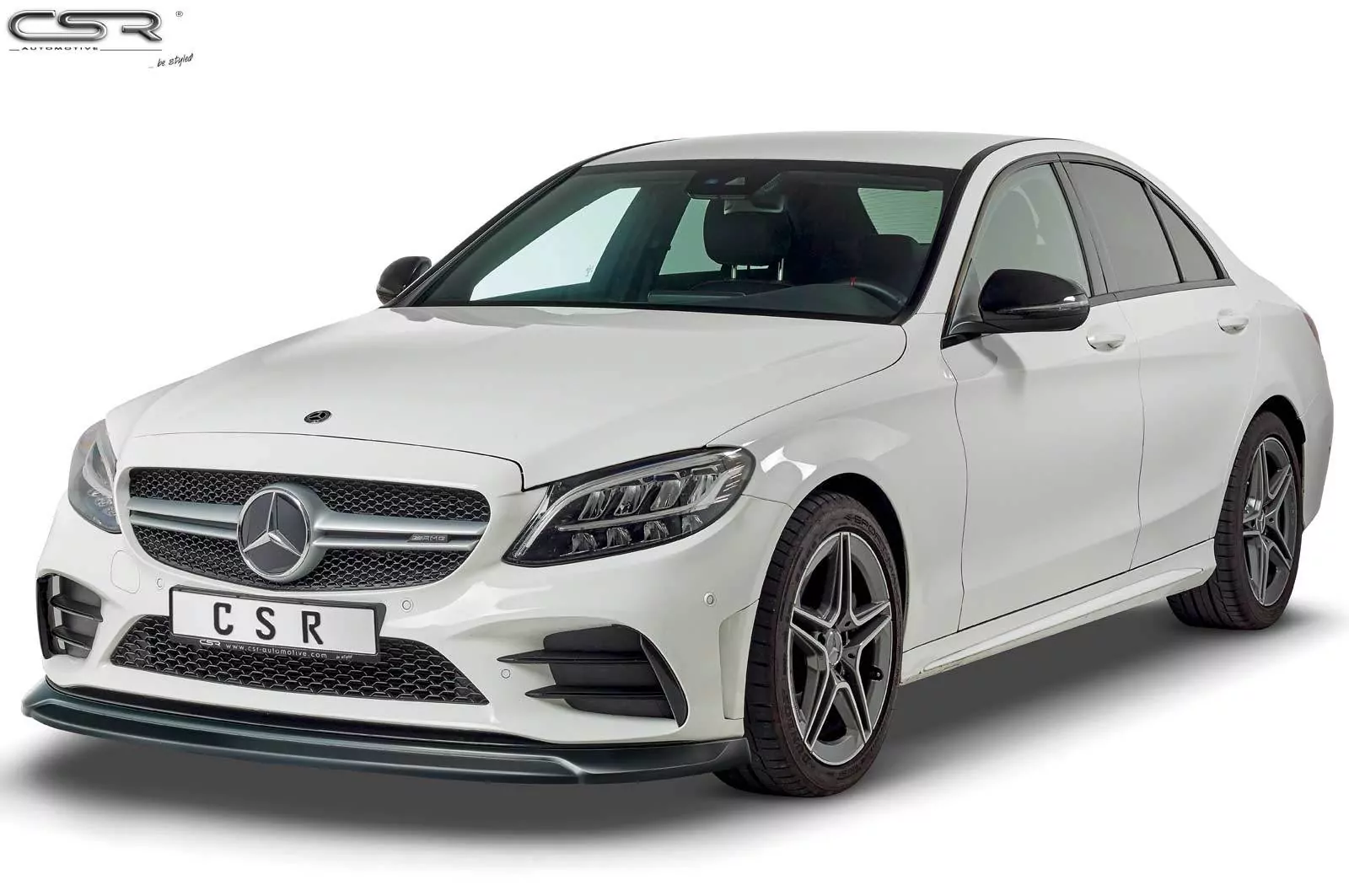 Cup-Spoilerlippe mit ABE für Mercedes C43 AMG 205 CSL323 Strukturiert (schwarz matt)