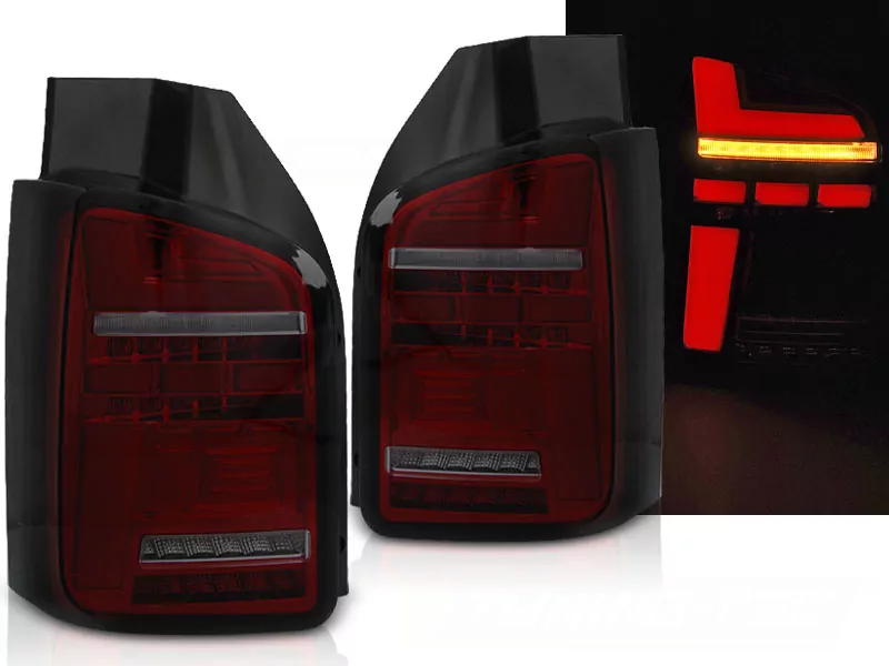 Led Bar Tail Lights Red Smoke Seq Fits Vw T6.1 20- Oem Bulb