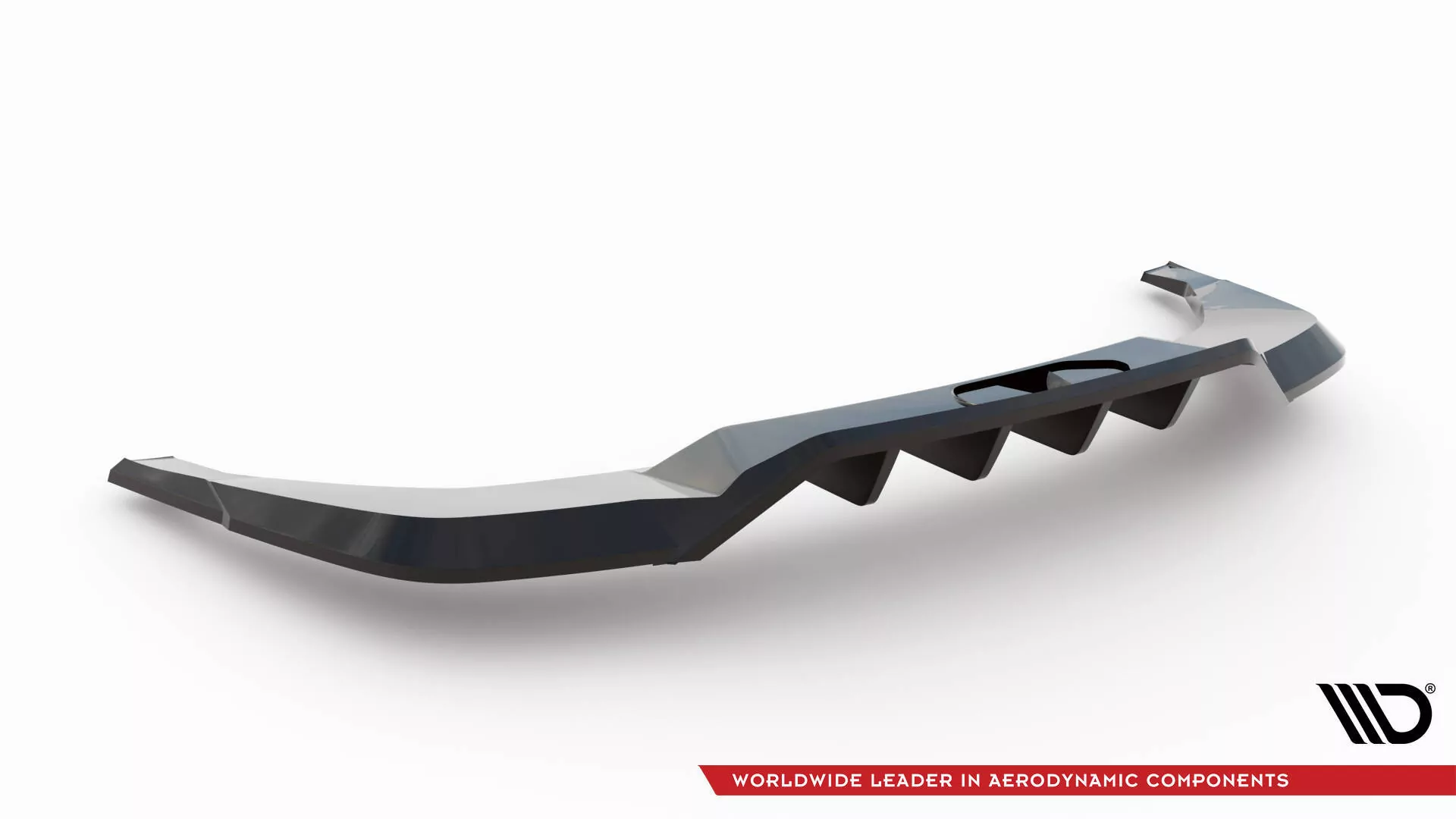 Hinten Splitter (mit Einem Vertikalem Balken) Skoda Enyaq Coupe IV Schwarz Hochglanz