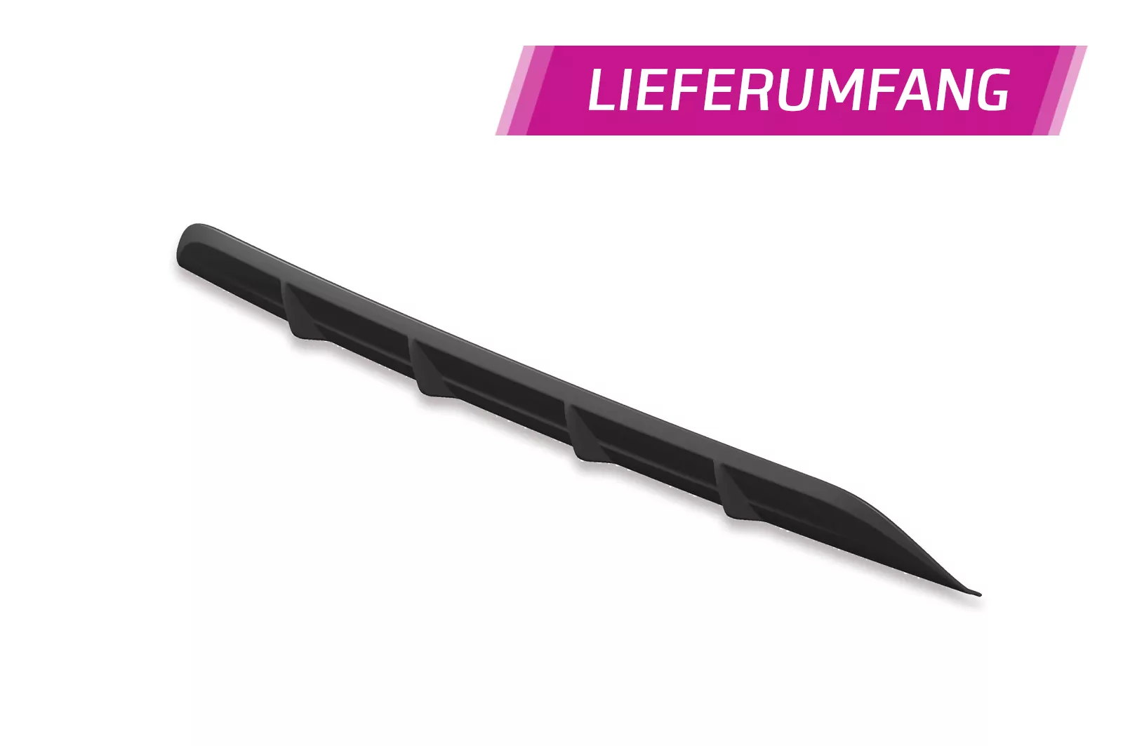 Heckansatz für VW up! / e-up! (Facelift) HA244 Strukturiert (schwarz matt)