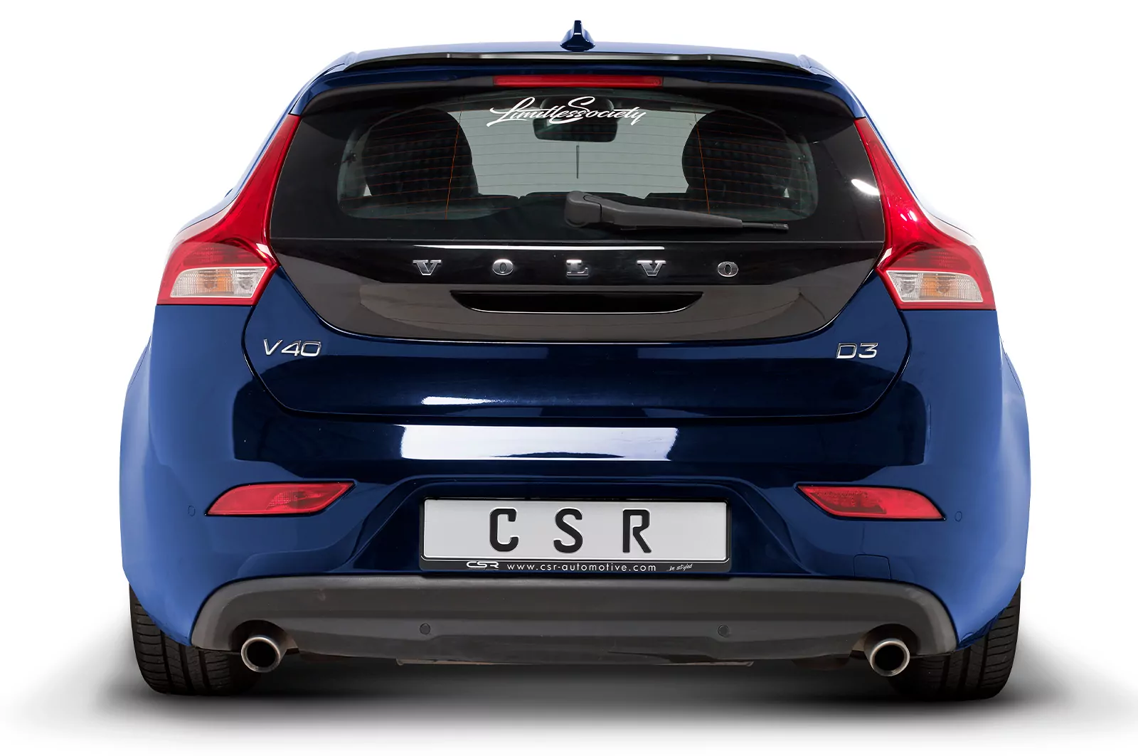 Heckflügel mit ABE für Volvo V40 HF857 Schwarz Strukturiert