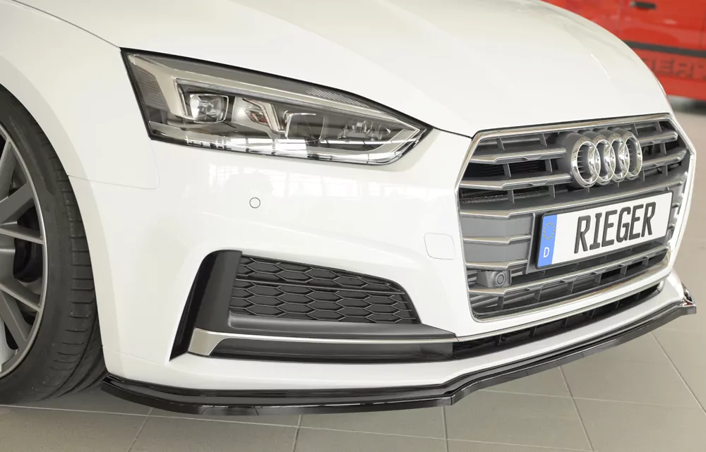 Rieger Spoilerschwert für Audi A5 (B9/F5) | Coupé 07.16-12.19 (bis Facelift) für orig. S-Line Frontschürze