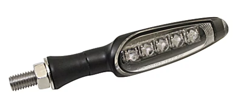 KOSO KOSO LED-Blinker, schwarz mattes Metallgehäuse, transparentes Glas E-geprüft