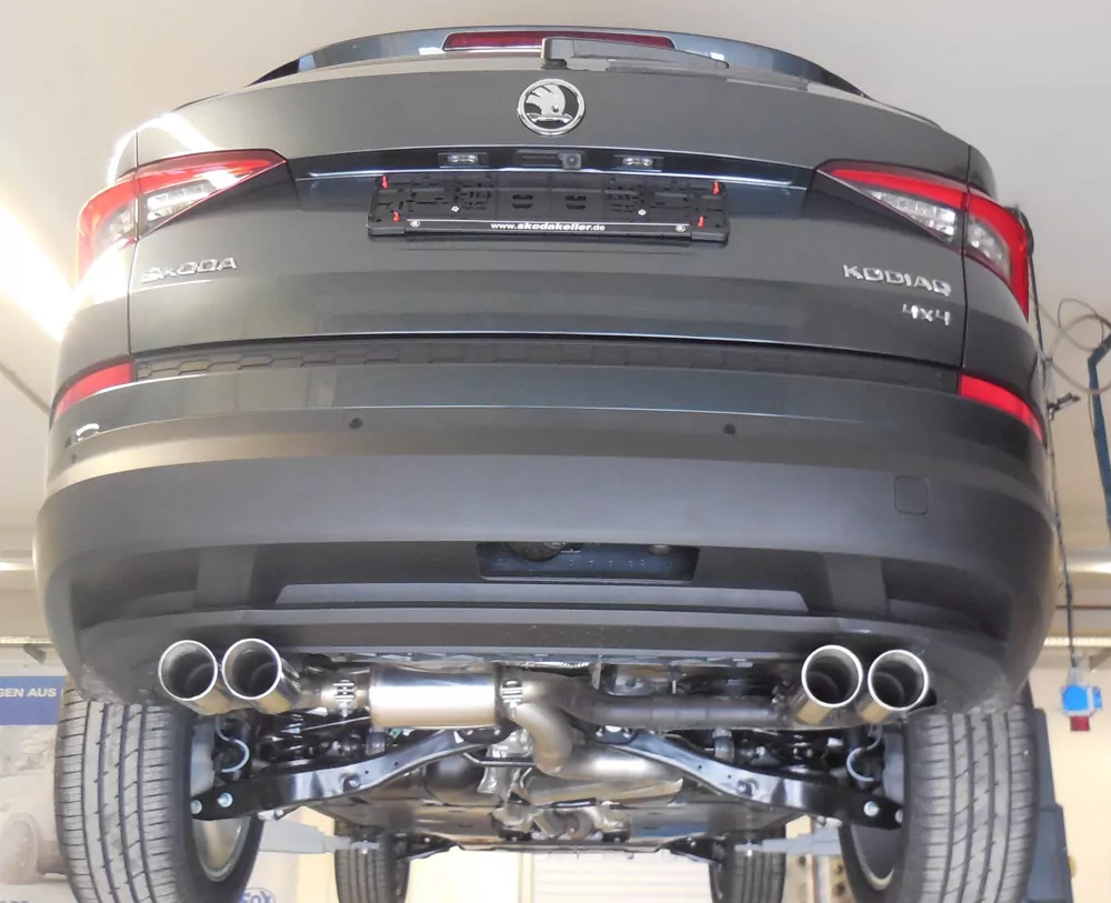 Skoda Kodiaq 4x4  Endschalldämpfer quer - 2x80 Typ 25 rechts/links - Endrohre unter der Stoßstange