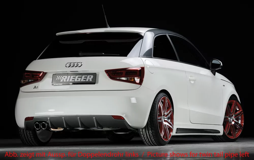 Rieger Heckeinsatz für Audi A1 (8X) - 5-tür. (Sportback) 08.10-12.14 (bis Facelift) carbon optik