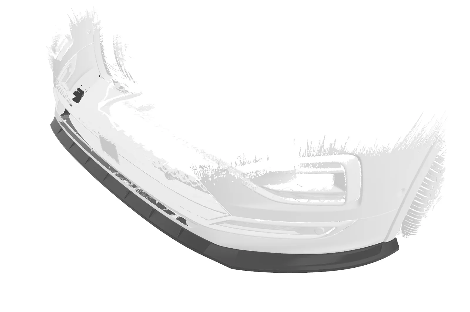 Cup-Spoilerlippe mit ABE für Seat Tarraco FR CSL653 Schwarz Strukturiert