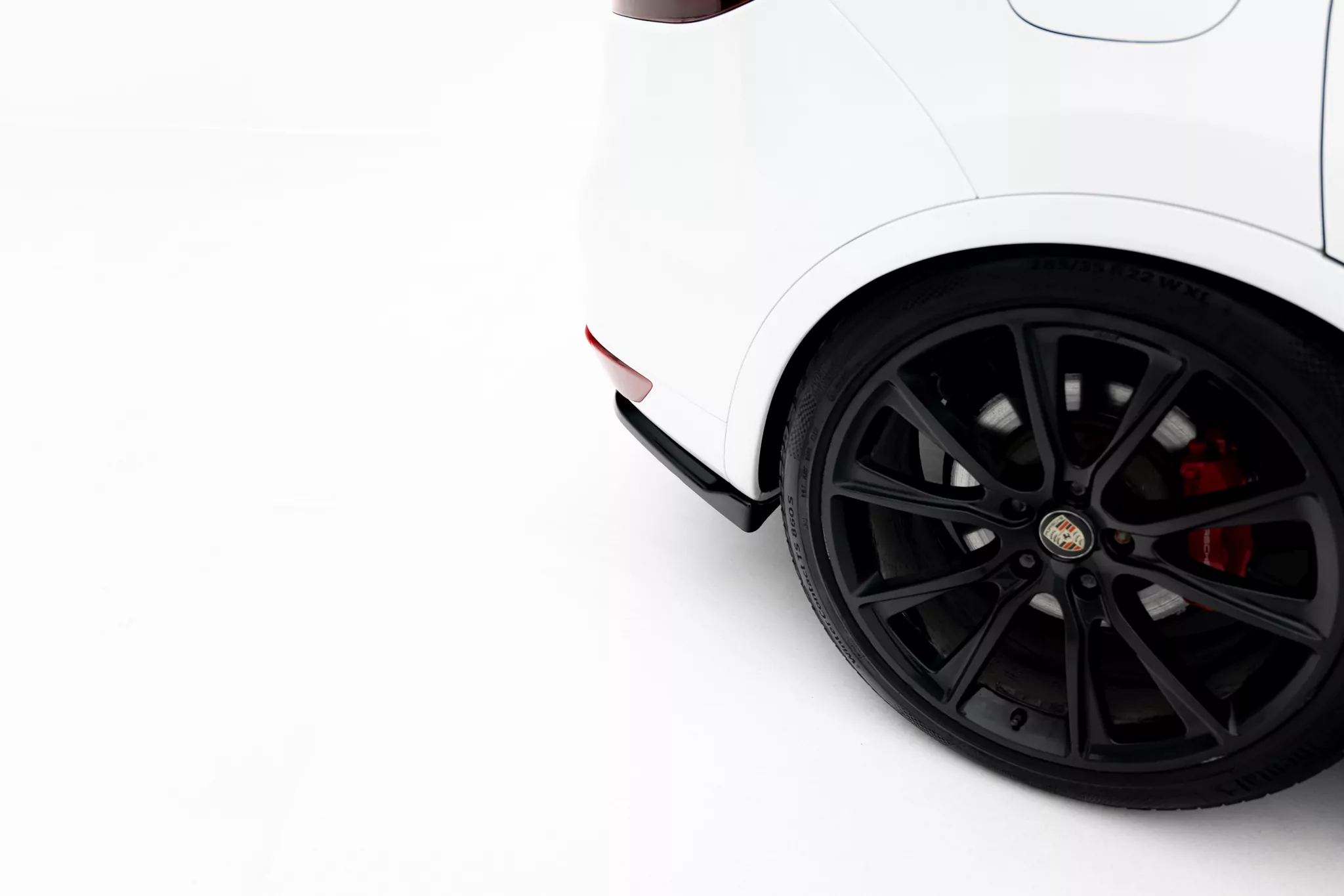 Heck Ansatz Flaps Diffusor Für Porsche Cayenne Mk2 Schwarz Hochglanz