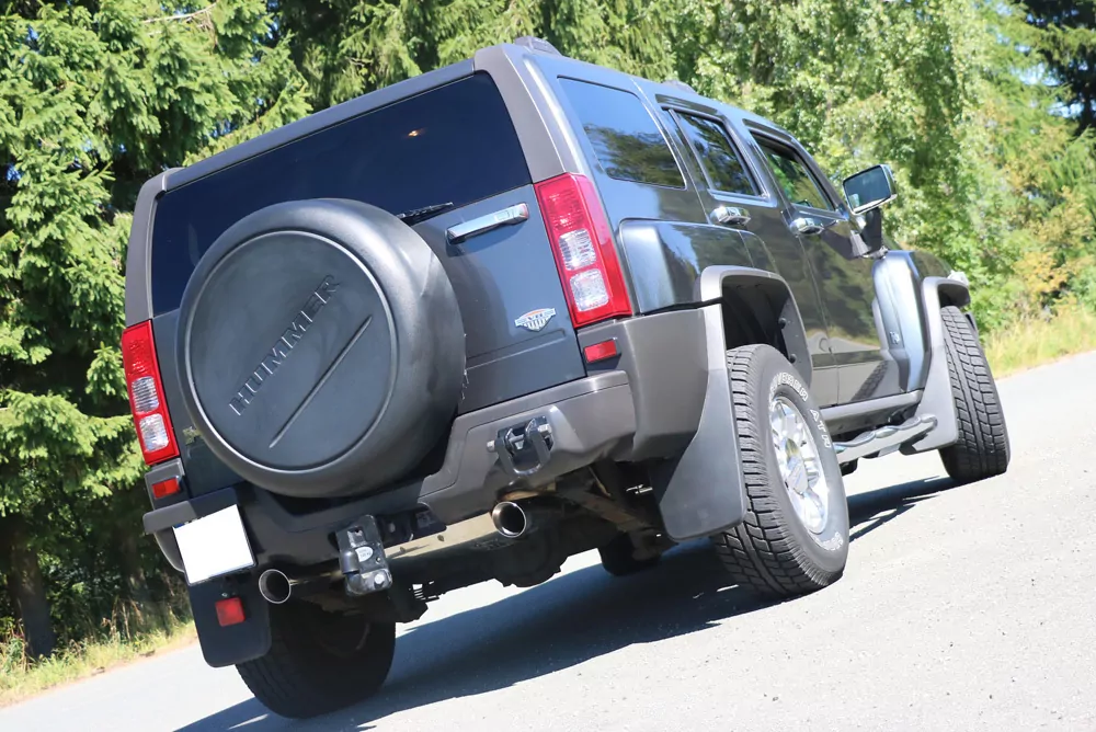 Hummer H3  Endschalldämpfer quer Ausgang rechts/links - 1x100 Typ 25 rechts/links
