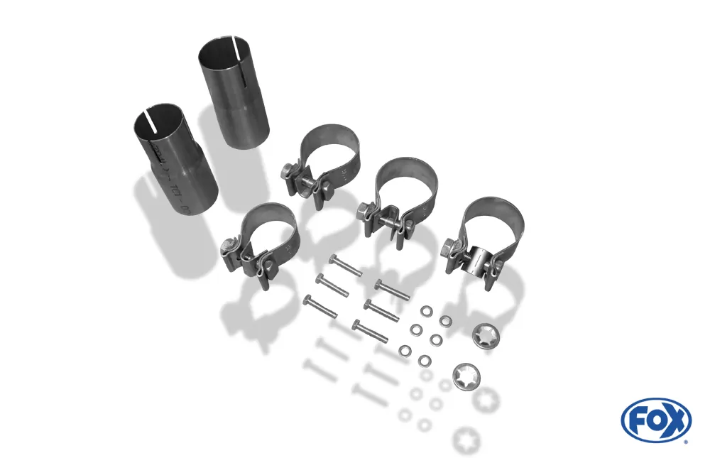 VW Golf V  Endschalldämpfer Ausgang mittig R32-Design - 2x90 Typ 16 mittig