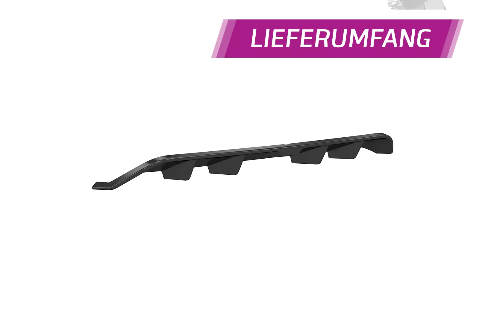 Heckansatz für Opel Astra L Schrägheck HA467 Schwarz Strukturiert