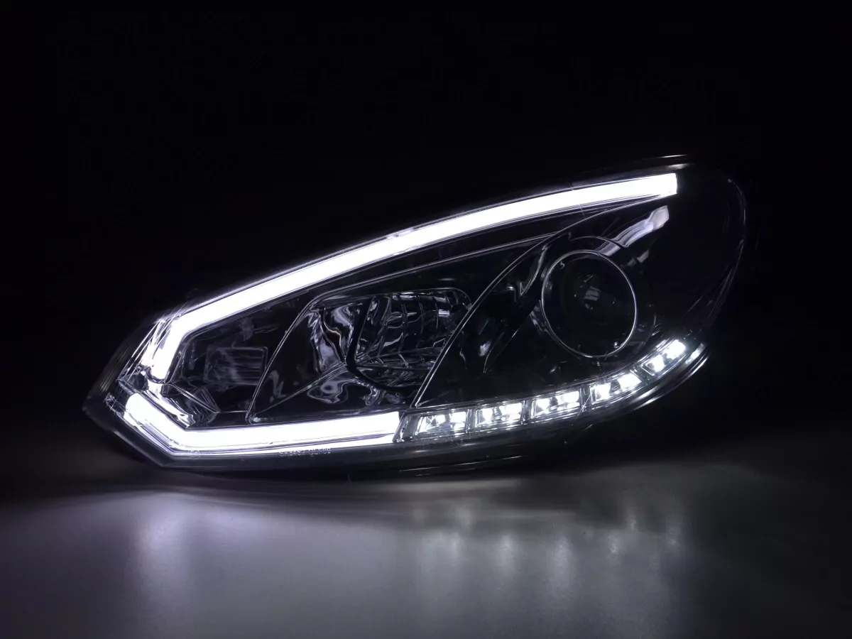 Scheinwerfer Set Daylight LED Tagfahrlicht VW Golf 6 Bj. 08-12 chrom