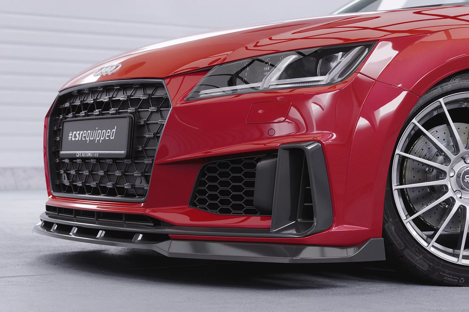 Cup-Spoilerlippe mit ABE für Audi TT FV/8S S-Line / TTS FV/8S CSL739 Schwarz Strukturiert