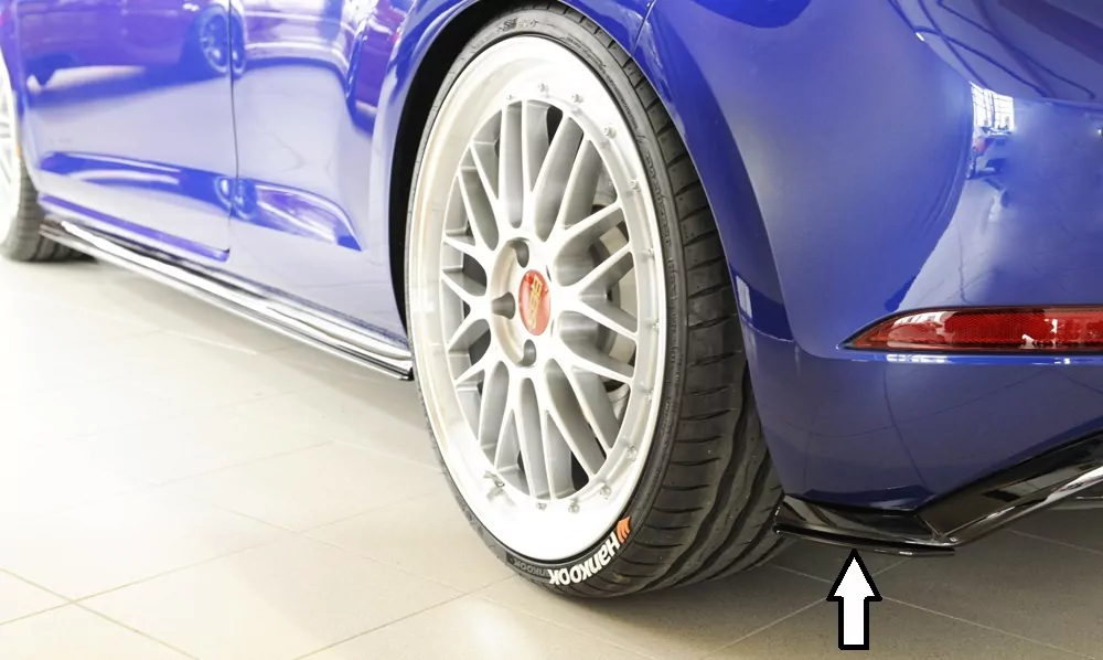 Rieger Heckschürzenansatz seitlich rechts für VW Golf 7 GTI | 5-tür. 04.13-12.16 (bis Facelift) nur für orig. Heckeinsatz