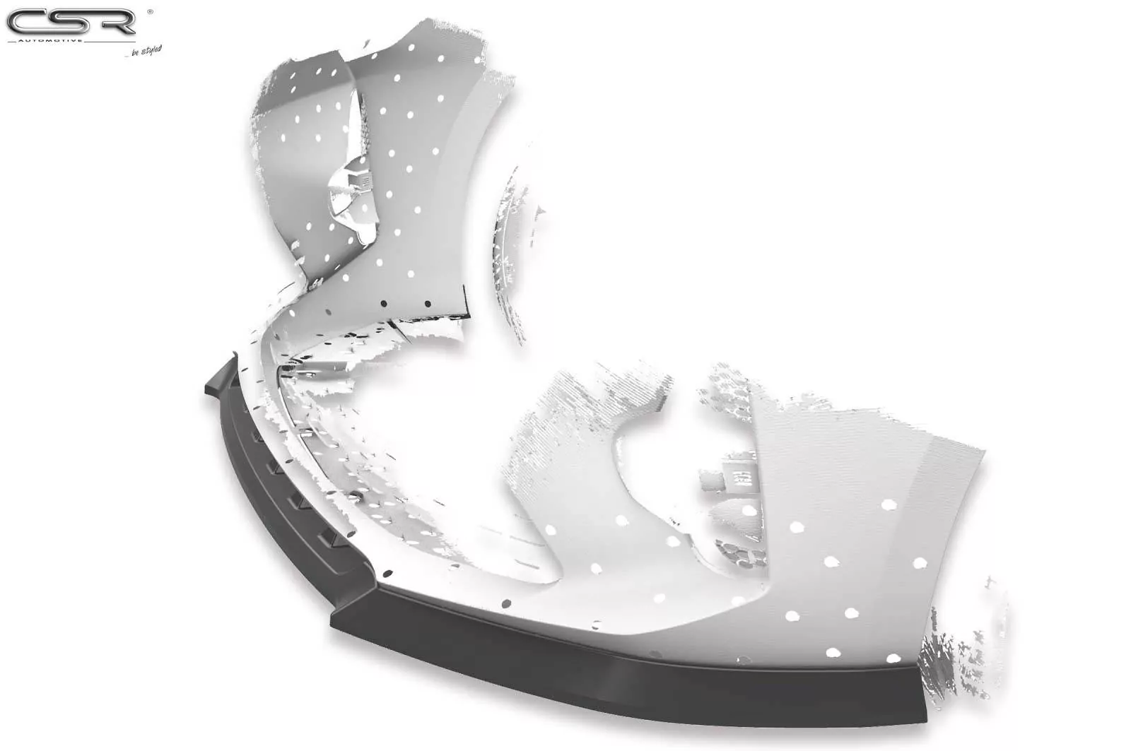 Cup-Spoilerlippe mit ABE für Opel Corsa F GS-Line CSL436-M Carbon Look (matt)