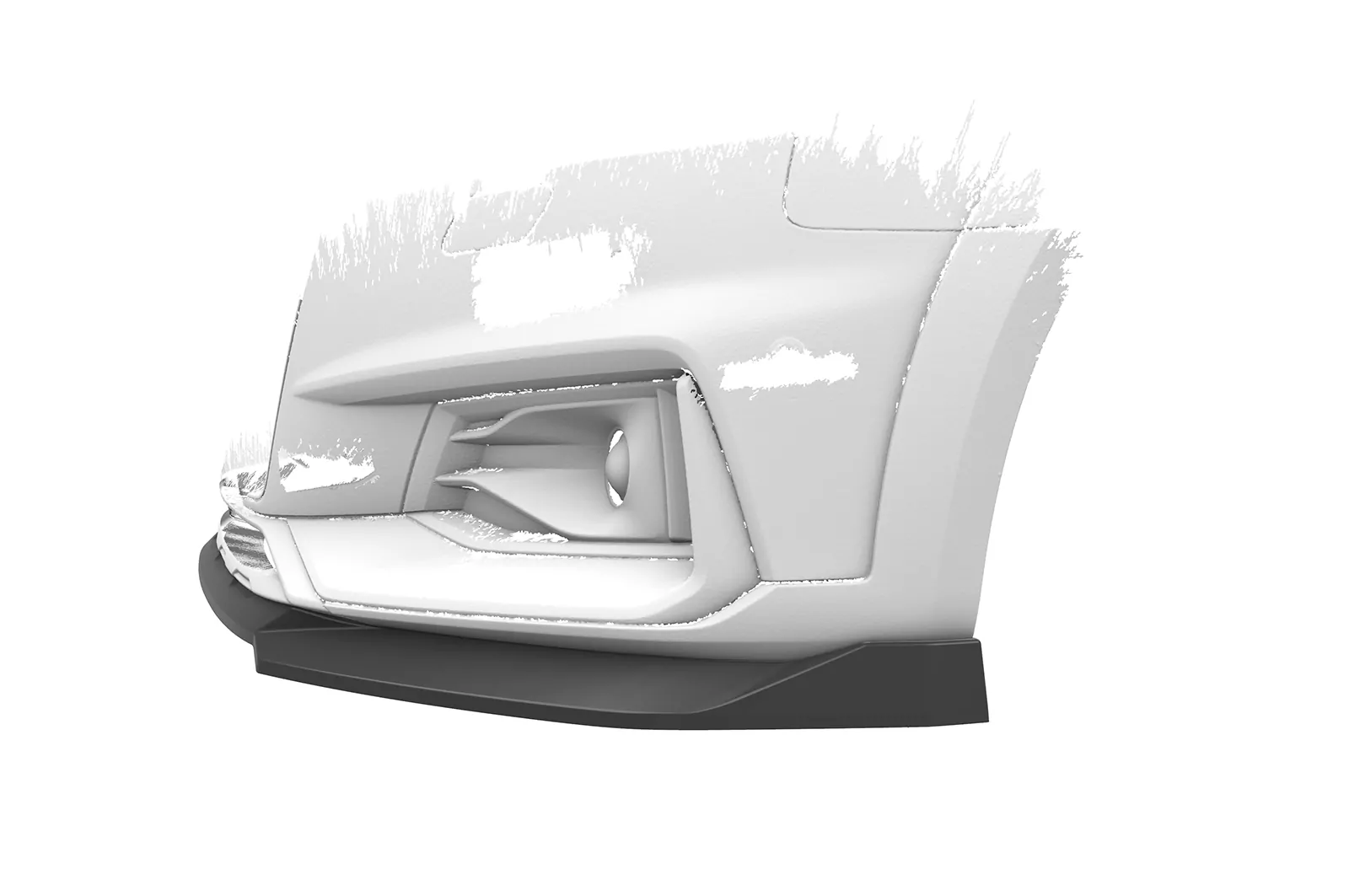 Cup-Spoilerlippe mit ABE für Audi A4 B9 (Typ 8W) Allroad CSL783 Schwarz Strukturiert